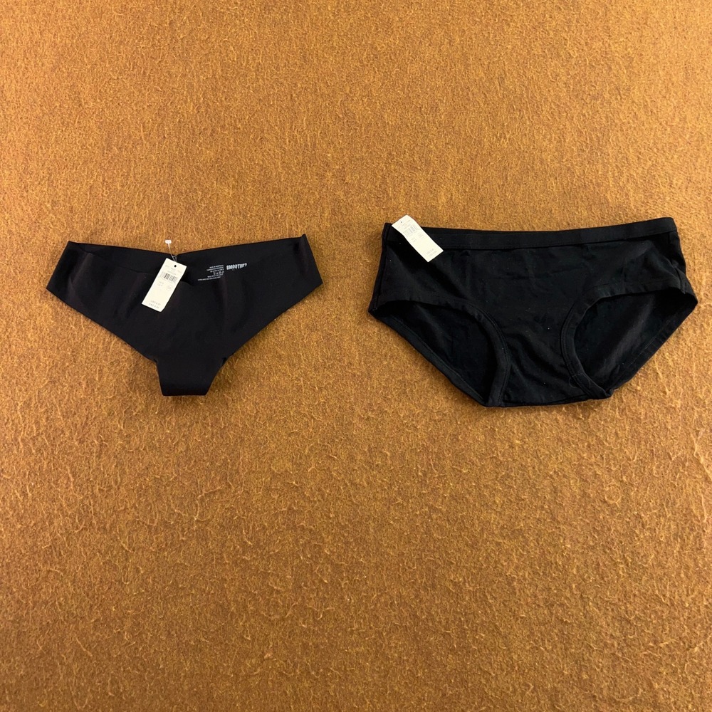 Aerie Womens S Black Superchill Boybrief Smoothez Thong Underwear Bundle 2pk NWT